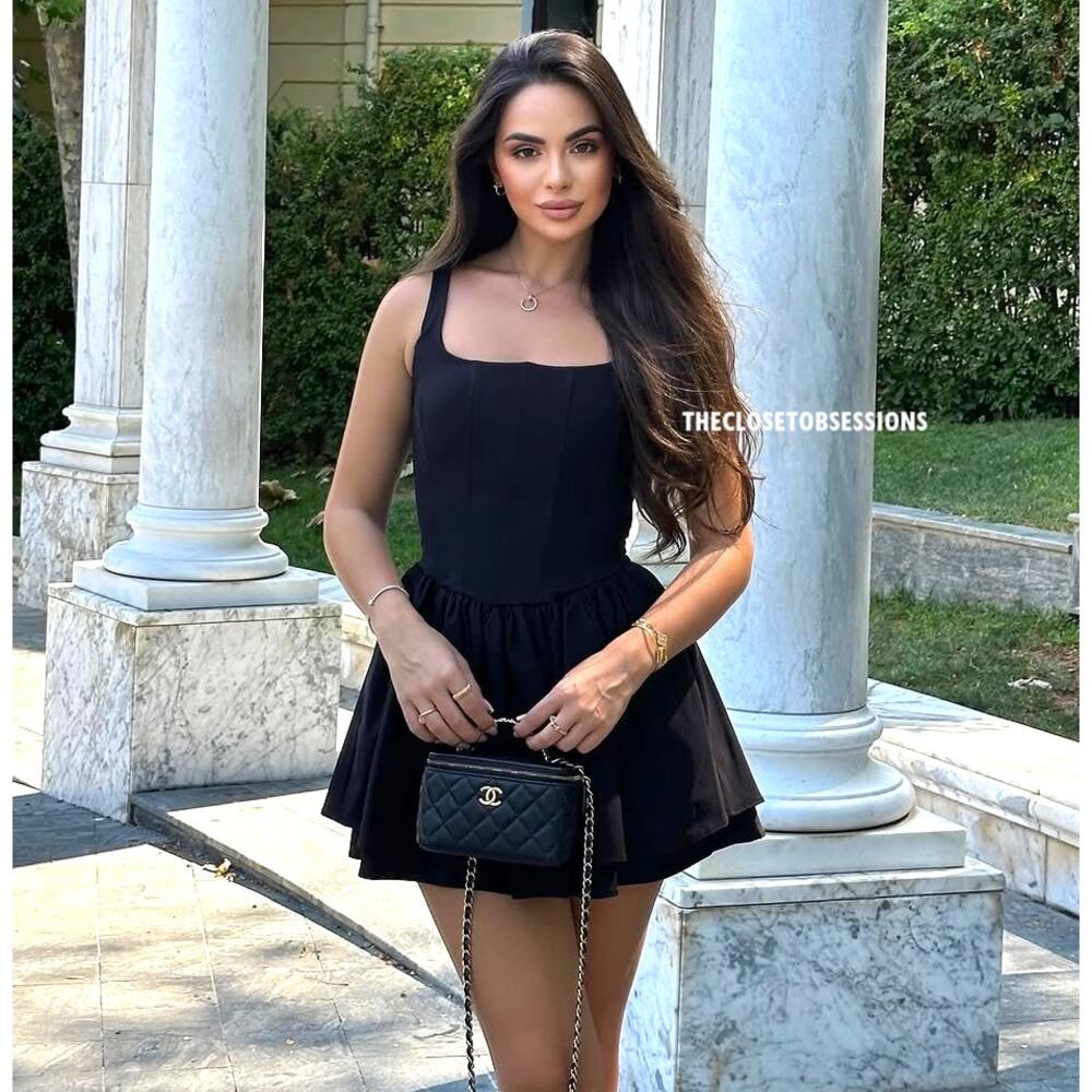 ZARA Blogger Fave A-Line Mini Dress 🖤 NWT | Size M - Picture 8 of 16